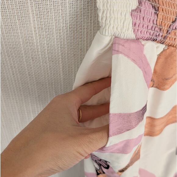 Maeve x Paul Rousso Fish/Floral Print High-rise Wide Leg Palazzo Pants, size M - Picture 5 of 10